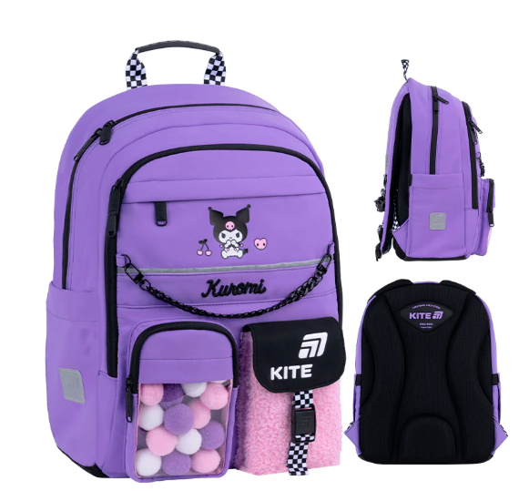 Шкільний рюкзак Kite Education Kuromi HK26-584M - яскравий тренд у Kite 2026 року.